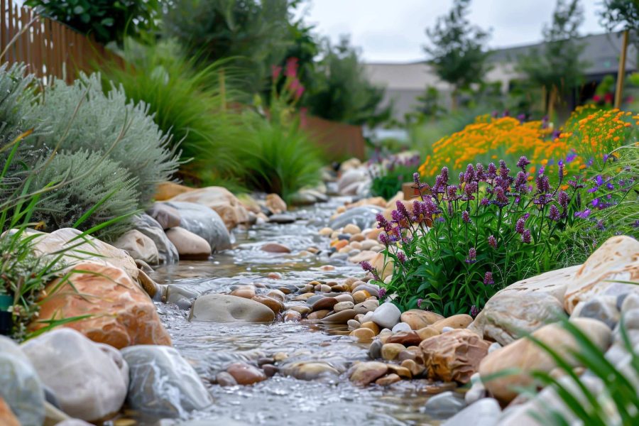 French drain installation